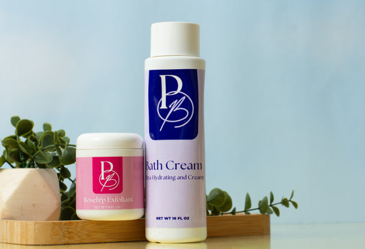 Relaxing Combo - Rosehip Exfoliator + Bath Cream